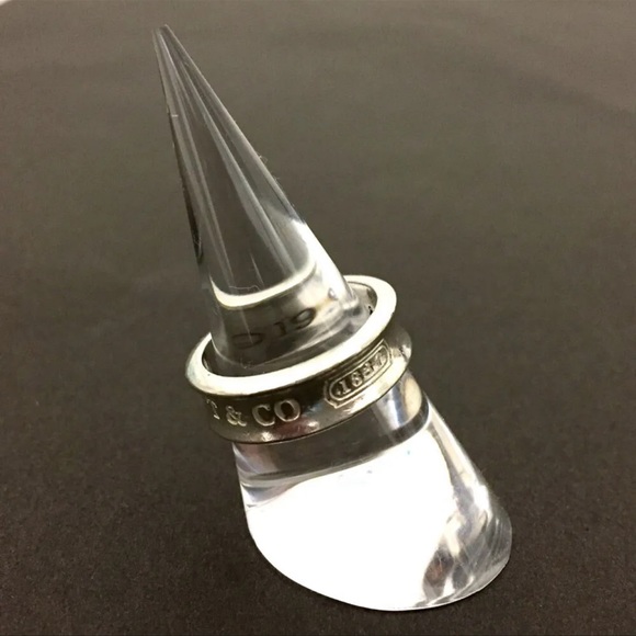 TIFFANY & CO. (Sz 6.5 US) 1837 Silver T&Co. 925 Thick Band Ring - Picture 8 of 13